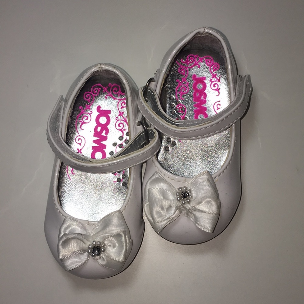 Baby white patent leather dress shoes